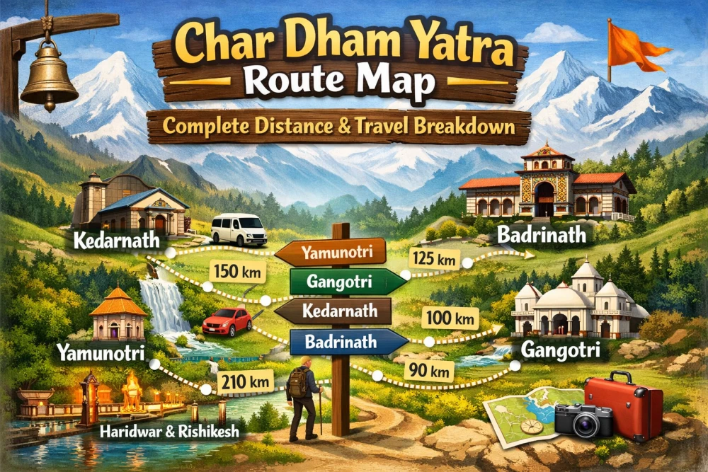 Char Dham Yatra Route Map: Complete Distance & Travel Breakdown