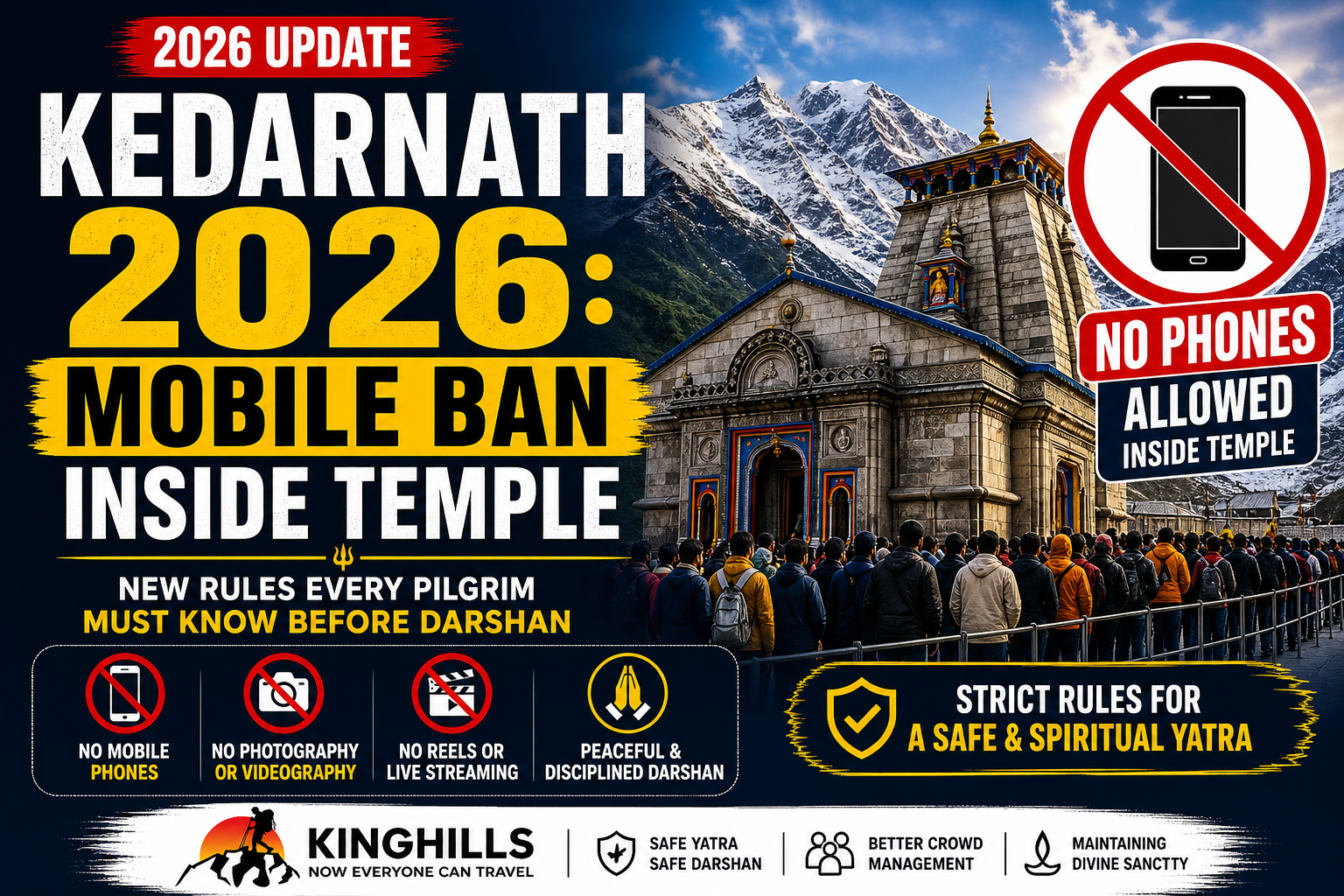No Phones Allowed: How the 2026 Mobile Ban Affects Your Kedarnath Darshan