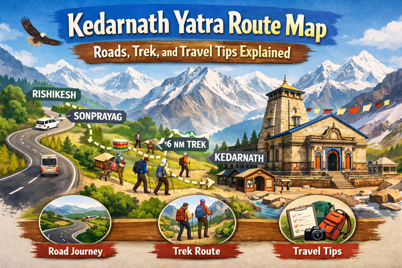 Kedarnath Yatra Route Map: Roads, Trek, and Travel Tips Explained