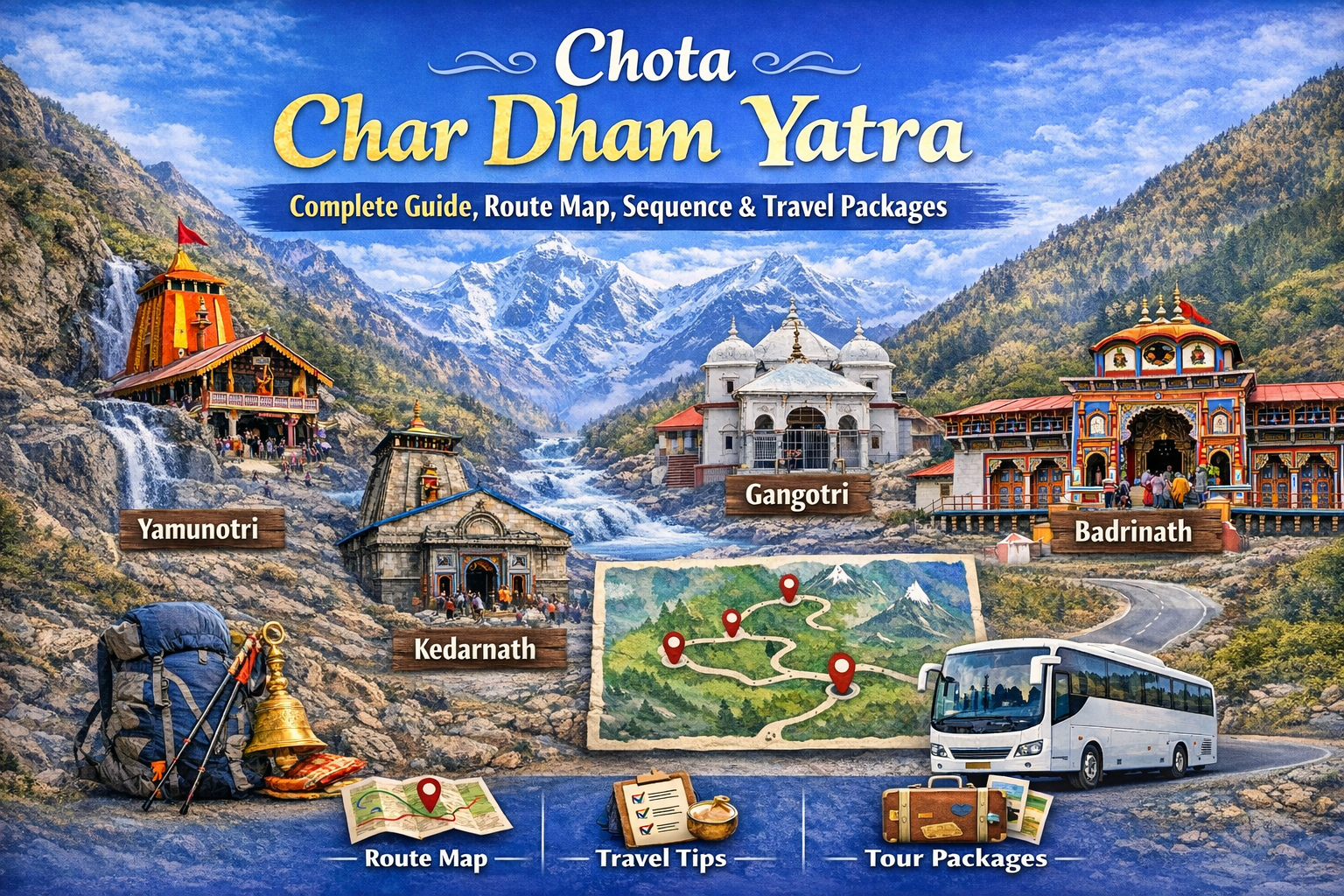 Chota Char Dham Yatra: Complete Guide, Route Map, Sequence & Travel Packages