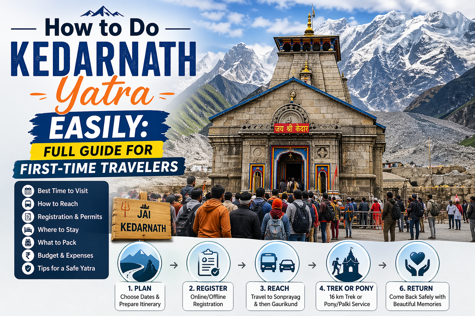 How to Do Kedarnath Yatra Easily: Full Guide for First-Time Travelers