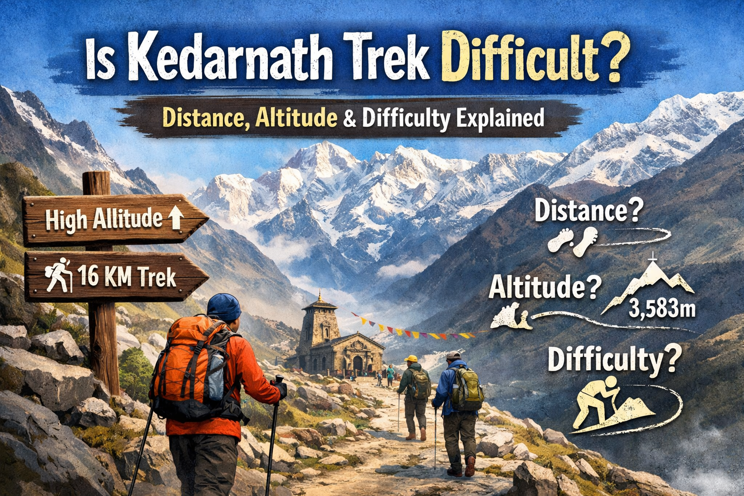 Is Kedarnath Trek Difficult? Distance, Altitude & Difficulty Explained