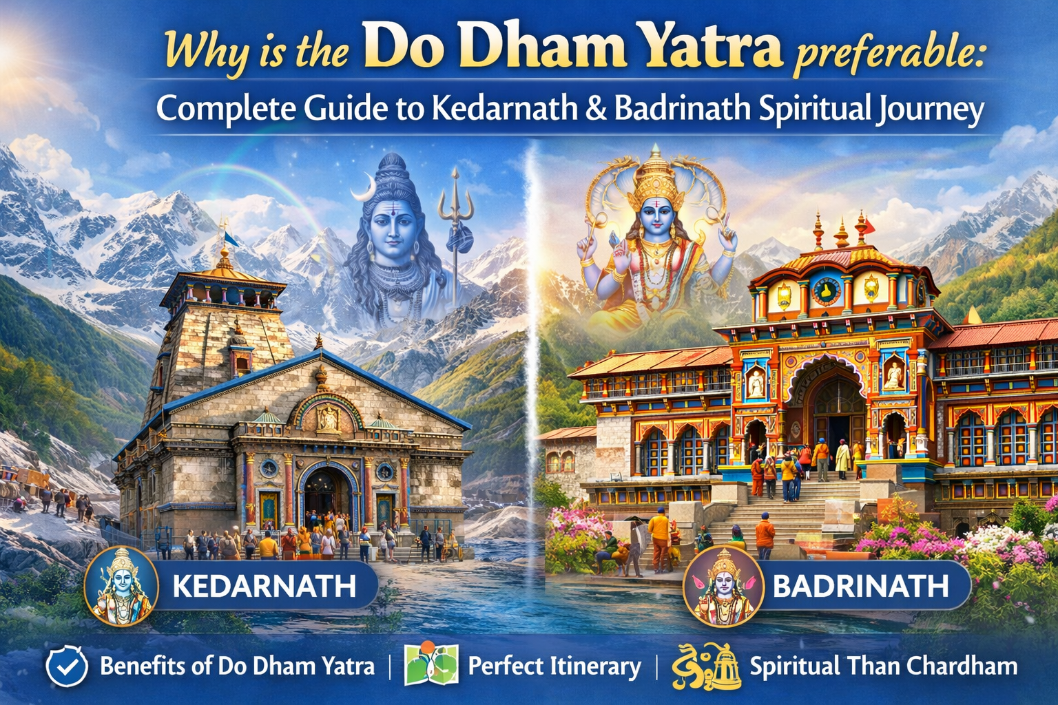 Why is the Do Dham Yatra preferable: Complete Guide to Kedarnath & Badrinath Spiritual Journey